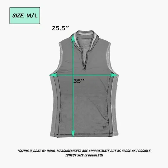 LOHLA SPORT "The Ombre" Sleeveless Gradient Zip Sport Top (Multi | Size M/L) - Picture 8 of 8
